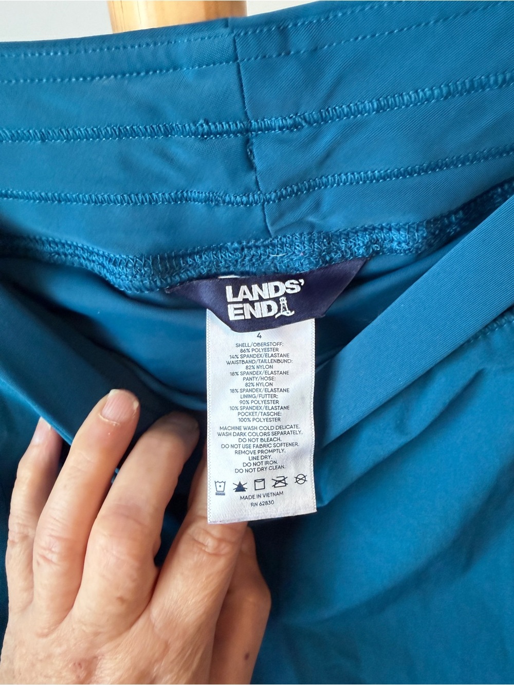 Lands End Women’s Swim Set Lined Shorts Long Sleeve Top Size Small UPF Modest - Picture 5 of 11